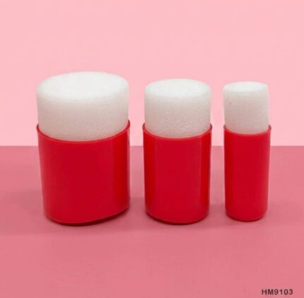 3 Pcs Sponge Red Handle