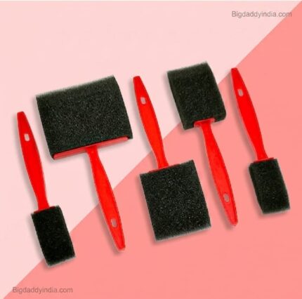 5 Pc Black sponge Set Plastic Handle