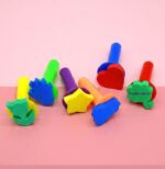 6 Pc Foam Stamp With Long Plastic Handle