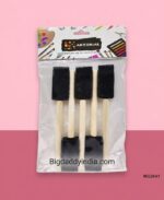 5 Pc Black Sponge Set Wooden Handle - Image 2
