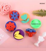 6 Pc Foam Stamp Round Knob Plastic Handle