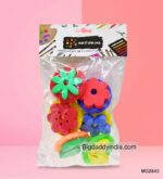 6 Pc Foam Stamp Round Knob Plastic Handle - Image 3