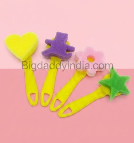 4 Pc Sponge Stamp Plastic Handle