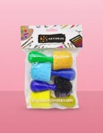 4 Pc Sponge n Art Stamp Set Plastic Handle - Image 2