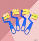 4 Pc Sponge Design Blue Plastic Handle