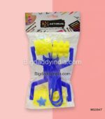 4 Pc Sponge Design Blue Plastic Handle - Image 2