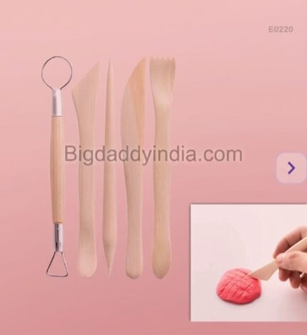5 Pc Wooden Clay Tool