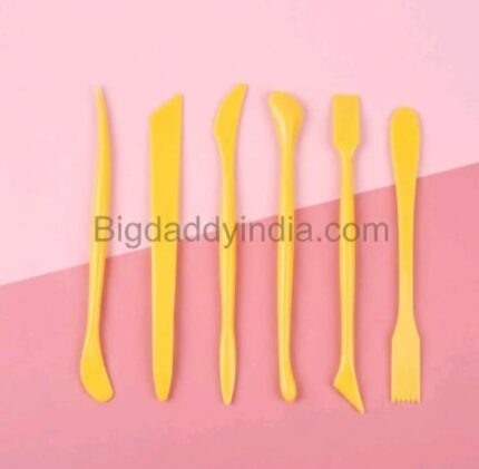 6 Pc Clay Tool Yellow Handle