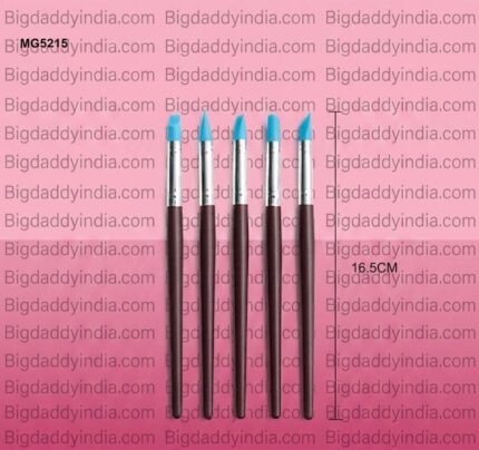 5 Pcs Silicon Brush Brown