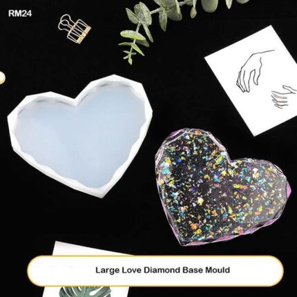 Silicon Mould Heart Diamond 5 Inch