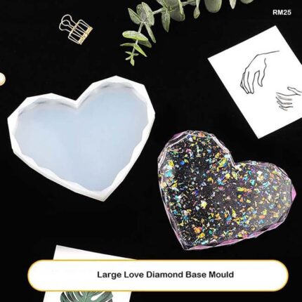 Silicon Mould Diamond Heart 3 Inch