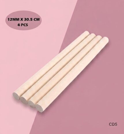 Wooden Bamboo Stick Round 30cm*12mm(4 Sticks)
