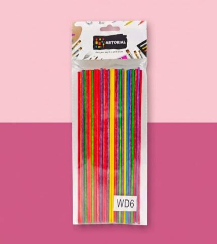 Wood  Stick Color 20cm*0.3mm(50 Pcs Approx.)