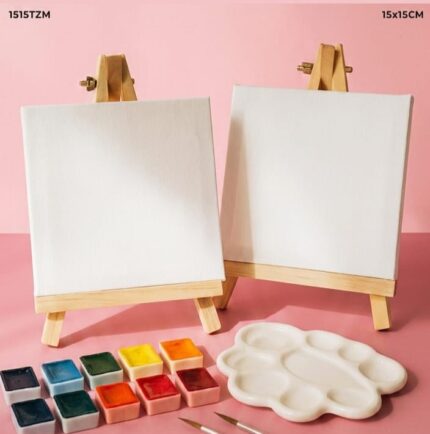 Mini Canvas And Easel White (15cm*15cm)