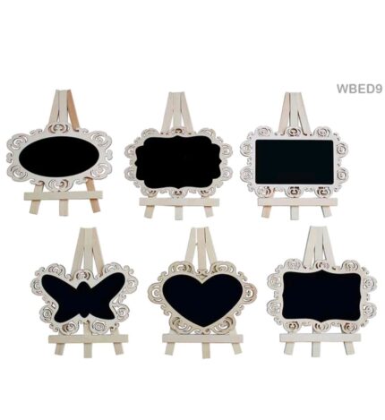 WOODEN BLACK BOARD WITH EASEL Design 9"