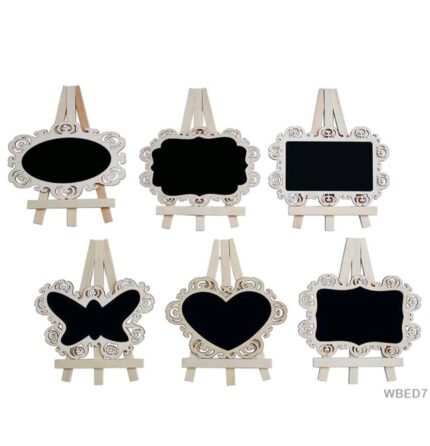 WOODEN BLACK BOARD WITH EASEL Design 7"