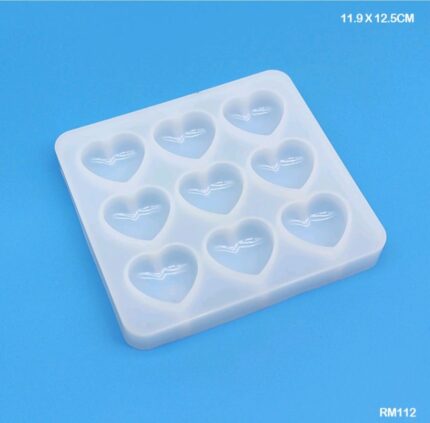 SILICON MOULD 9 Heart 11.9*12.5cm(rm112)