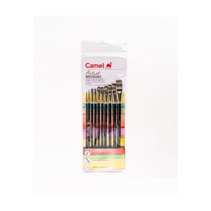 CAMEL ARTIST BRUSH SET ROUND AND FLAT SET OF10 PCS