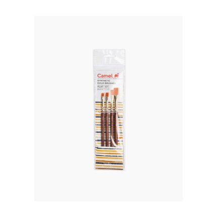 CAMEL SYNTHETIC GOLD BRUSH SET FLAT -SET OF 4 PCS SERIES 67