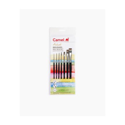 CAMEL ARTIST BRUSH SET ROUND AND FLAT SET OF7 PCS