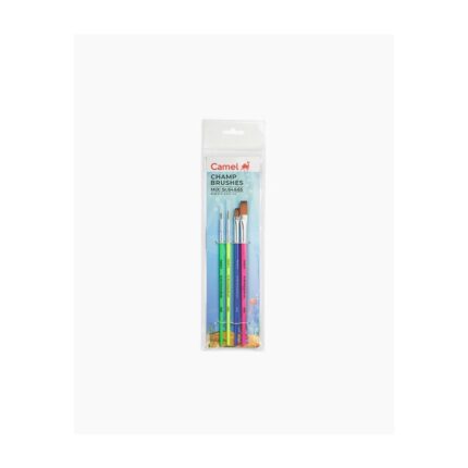 CAMEL SET OF 4 BRUSHES (ROUND AND FLAT )
