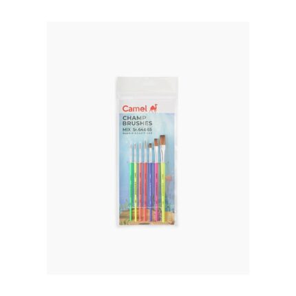 CAMEL SET OF 7 BRUSHES (ROUND AND FLAT )