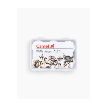 CAMEL ACRYLIC METALLIC COLOURS SET 6 COLOURS * 10 ML