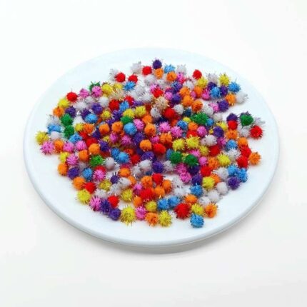 POMPOM GLITTER 1CM SMALL 1000PCS (P4)
