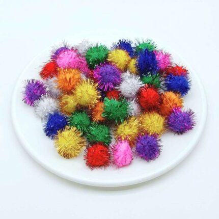POMPOM GLITTER 2CM MIDIUM 500PCS (P5)