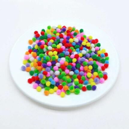 POMPOM PLAIN 1CM SMALL MULTI COLOR 1000PCS (P1)