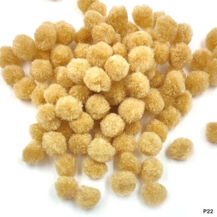 POMPOM PLAIN MIDIUM 2CM BEIGE 500PC (P22)