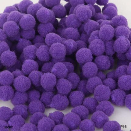 POMPOM PLAIN MIDIUM 2CM D PURPLE 500PC (P16)