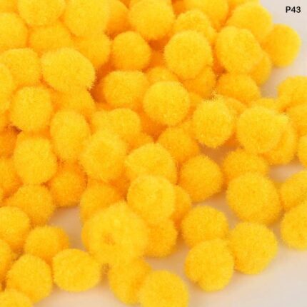 POMPOM PLAIN MIDIUM 2CM D YELLOW 500PC (P43)