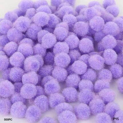 POMPOM PLAIN MIDIUM 2CM L PURPLE 500PC (P15)