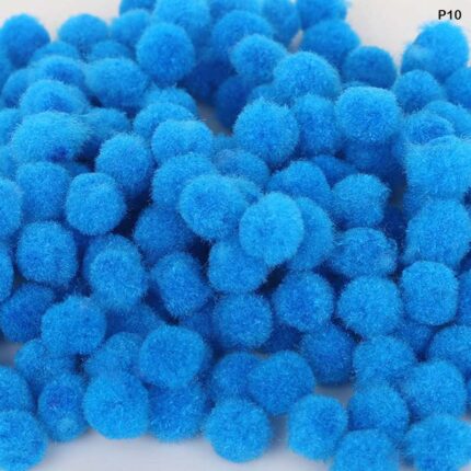 POMPOM PLAIN MIDIUM 2CM ONLY BLUE 500PC (P10)