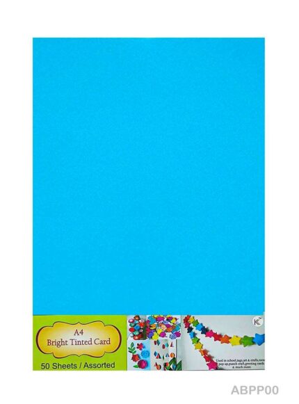 A4 BRIGHT TINTED CARD 50 SHEET (ABPP00)
