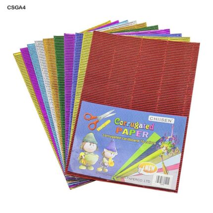 A4 CORRUGETED METALIC SHEETS MULTI 10PCS (CSGA4)