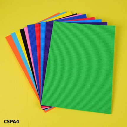 A4 CORRUGETED NEON SHEETS MULTI 10PCS (CSNA4)
