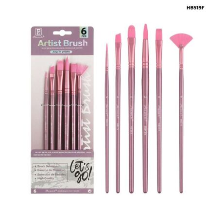 6PC PAINT BRUSH MULTI HB519F
