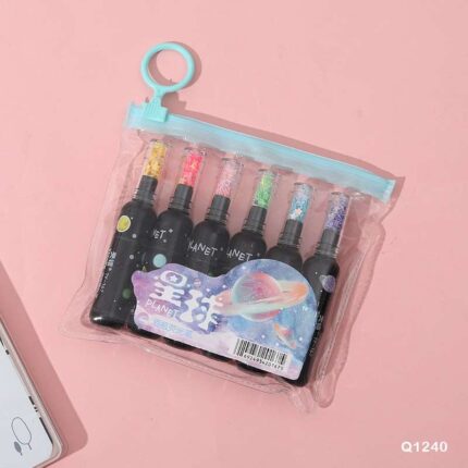 Q1240 HIGHLIGHTER 6PC PLANET WINE BOTTLE