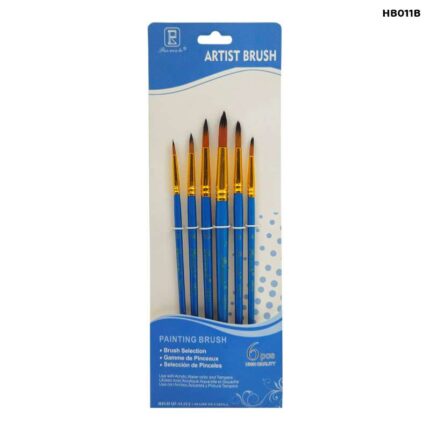 6PC PAINT BRUSH ROUND HB011B