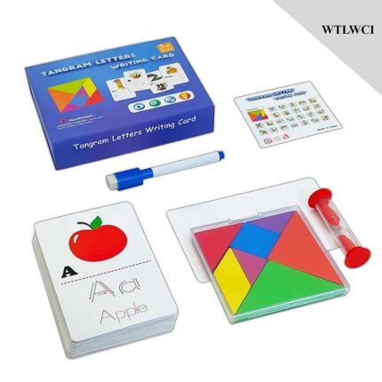 TANGRAM LETTERS WRITING CARD IN