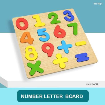 WT WOODEN 8x8 0-9 (WTNB1) NUMBERS LETTER BOARD