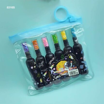 83165 SPACE HIGHLIGHTER BOTTLE SHAPE 6PC SPACE