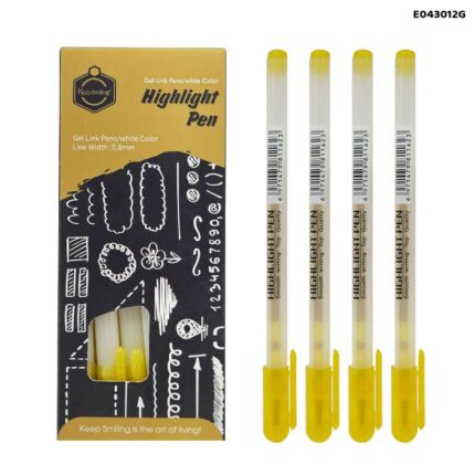 12 PCS HIGHLIGHTS PEN GOLD 0.8MM