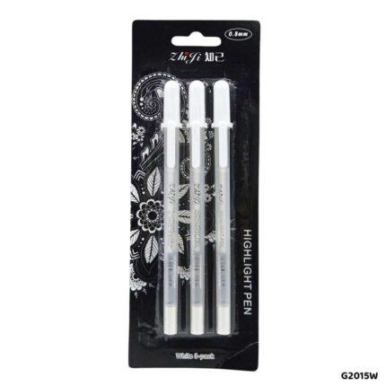 3 PCS HIGHLIGHTS PEN WHITE 0.8MM