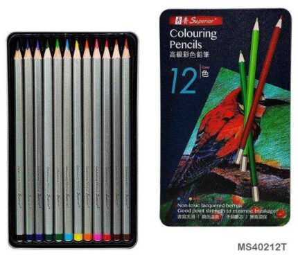 COLOURING PENCIL 12 SHADE TIN PKG