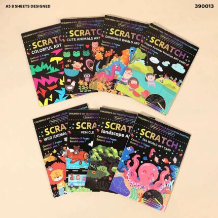 SCRATCH BOOK A5  8 SHEET DESIGNED