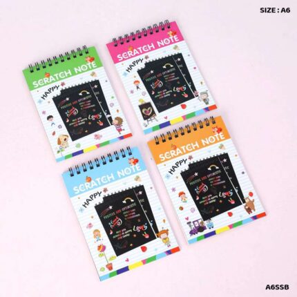 SCRATCH BOOK A6 SPIRAL 10 SHEET