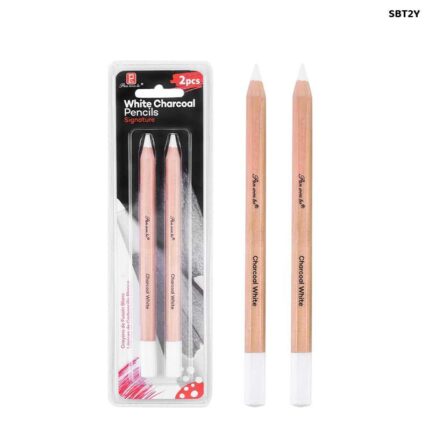 2PC WHITE CHARCOAL PENCIL SBT2Y